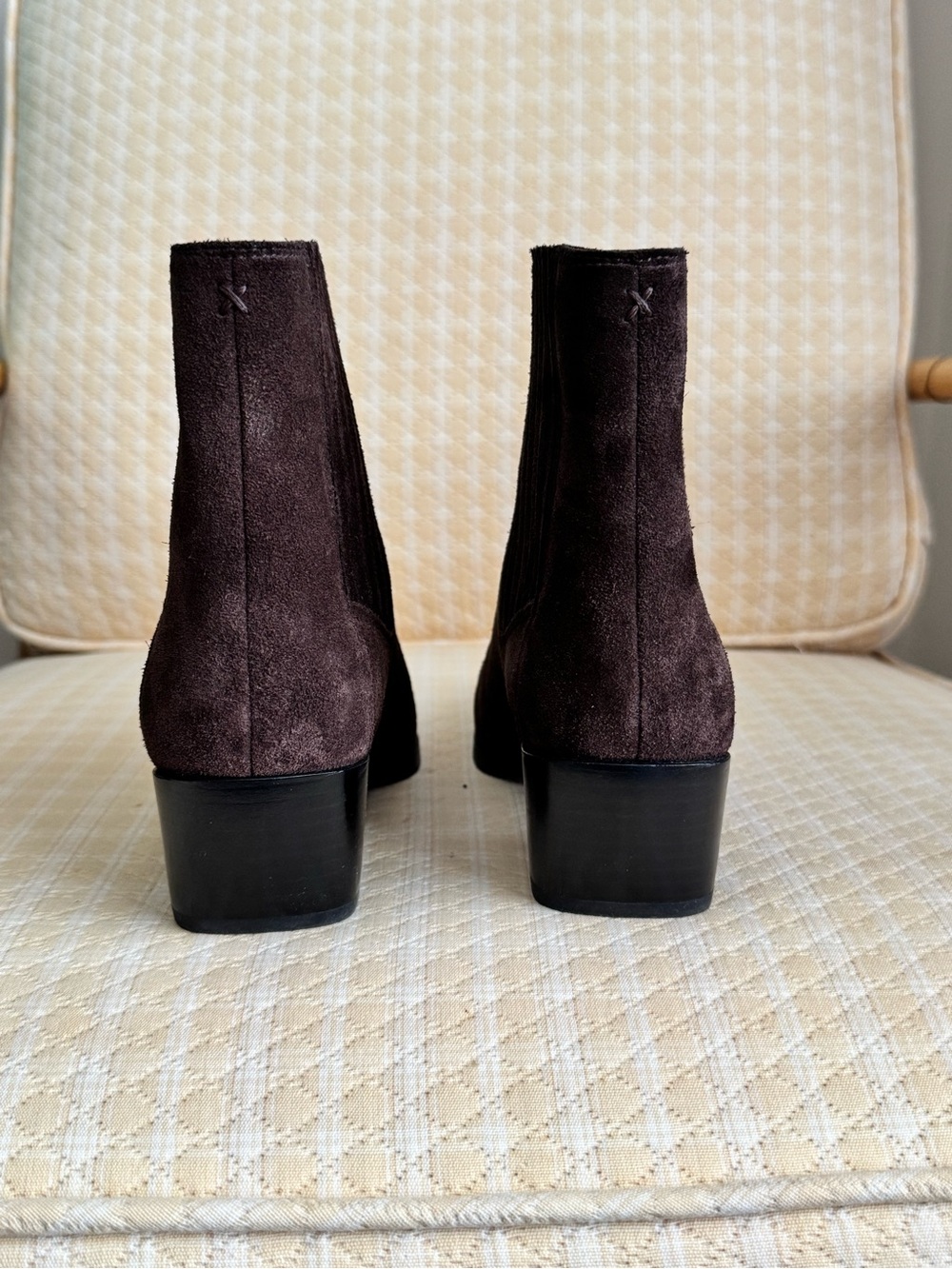 🔹 New! Rag & Bone Rylee Mocha Suede Chelsea Boots Chocolate Brown Size 8 - Picture 8 of 12